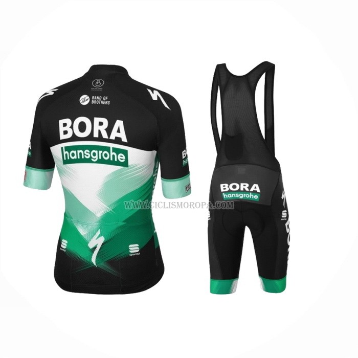 2023 Ropa Ciclismo Bora-Hansgrone Negro Verde Mangas Cortas y Culotte Corto